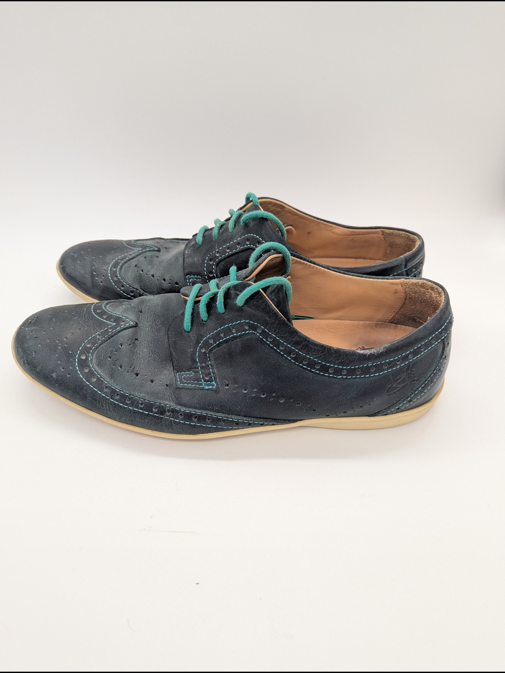 John Fluevog Men's Flights BLQ Wingtip Oxfords Size 9 Brogue Shoes Portugal